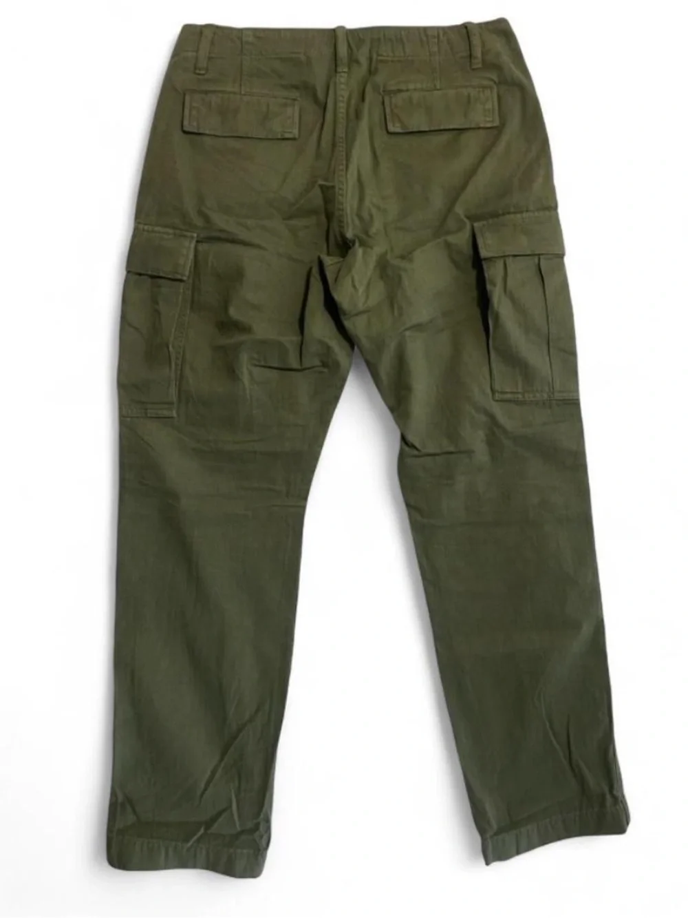 J.Crew Men's Olive Army Green Cargo Trousers Cotton Ripstop 1040 Size W31 L32
